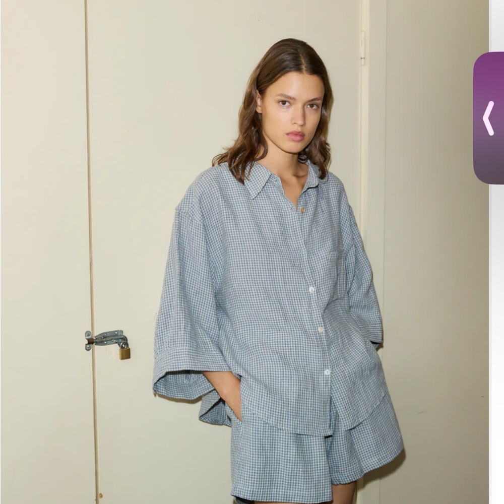 Deiji Studios set - shirt & shorts - M/L - NWT
